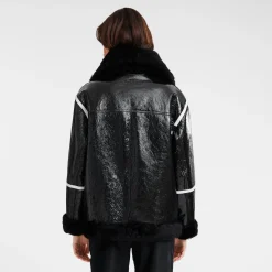 Blouson Aus Glänzendem Leder