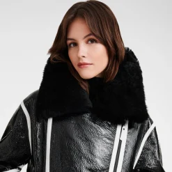 Blouson Aus Glänzendem Leder