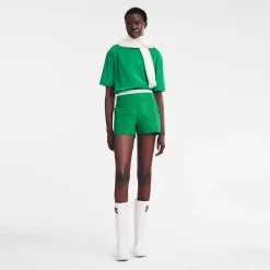 Kurze Hose Mit Gürtel-Patch