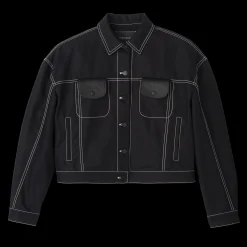 Kurze Jacke Mit Steppnähten