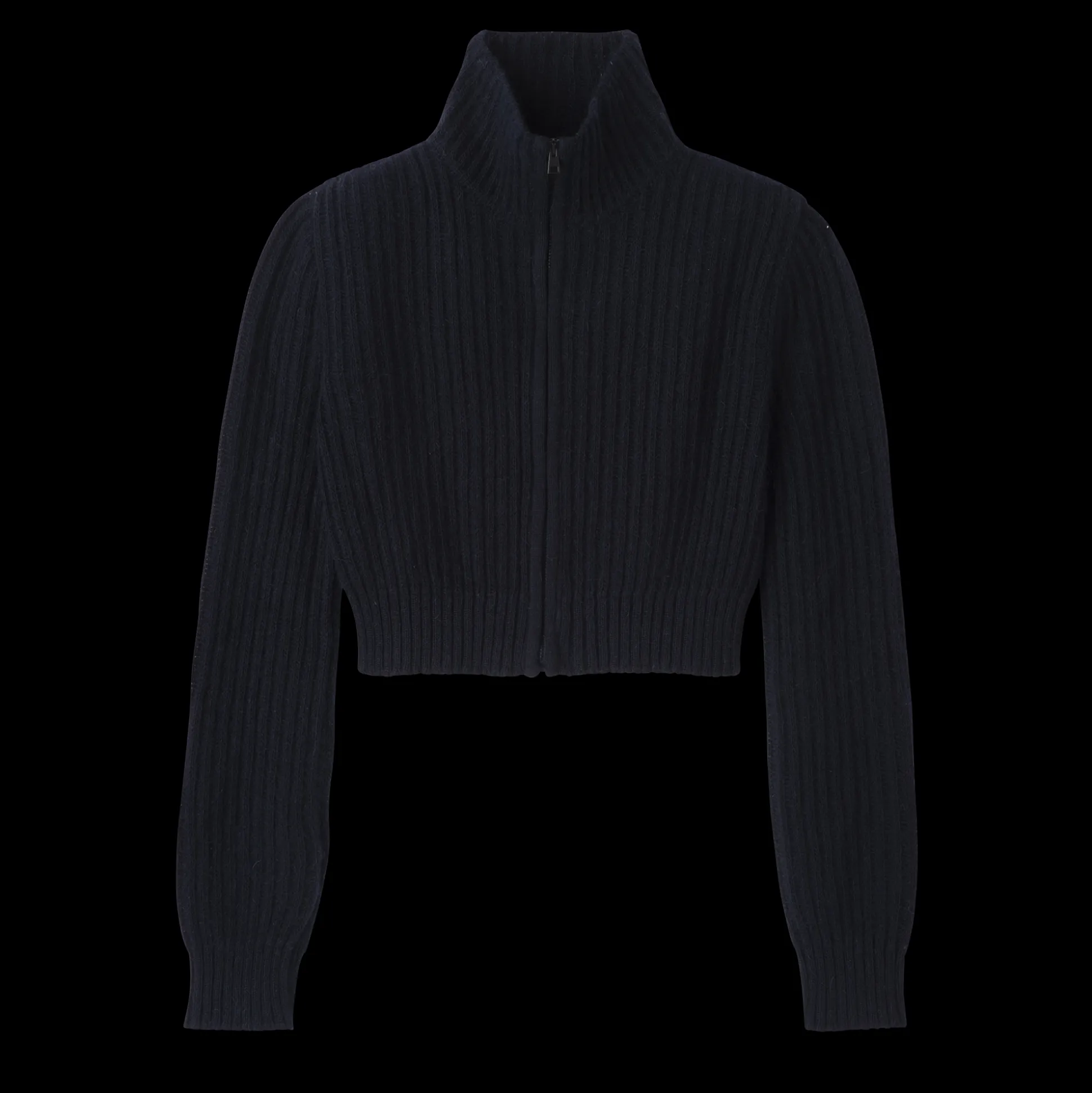 Kurzer Cardigan Mit Reißverschlusskragen