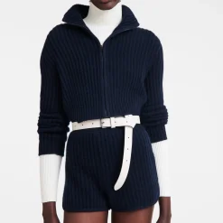Kurzer Cardigan Mit Reißverschlusskragen