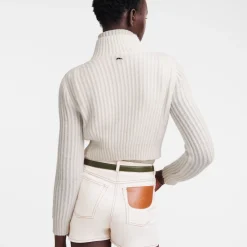 Kurzer Cardigan Mit Reißverschlusskragen