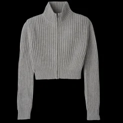 Kurzer Cardigan Mit Reißverschlusskragen
