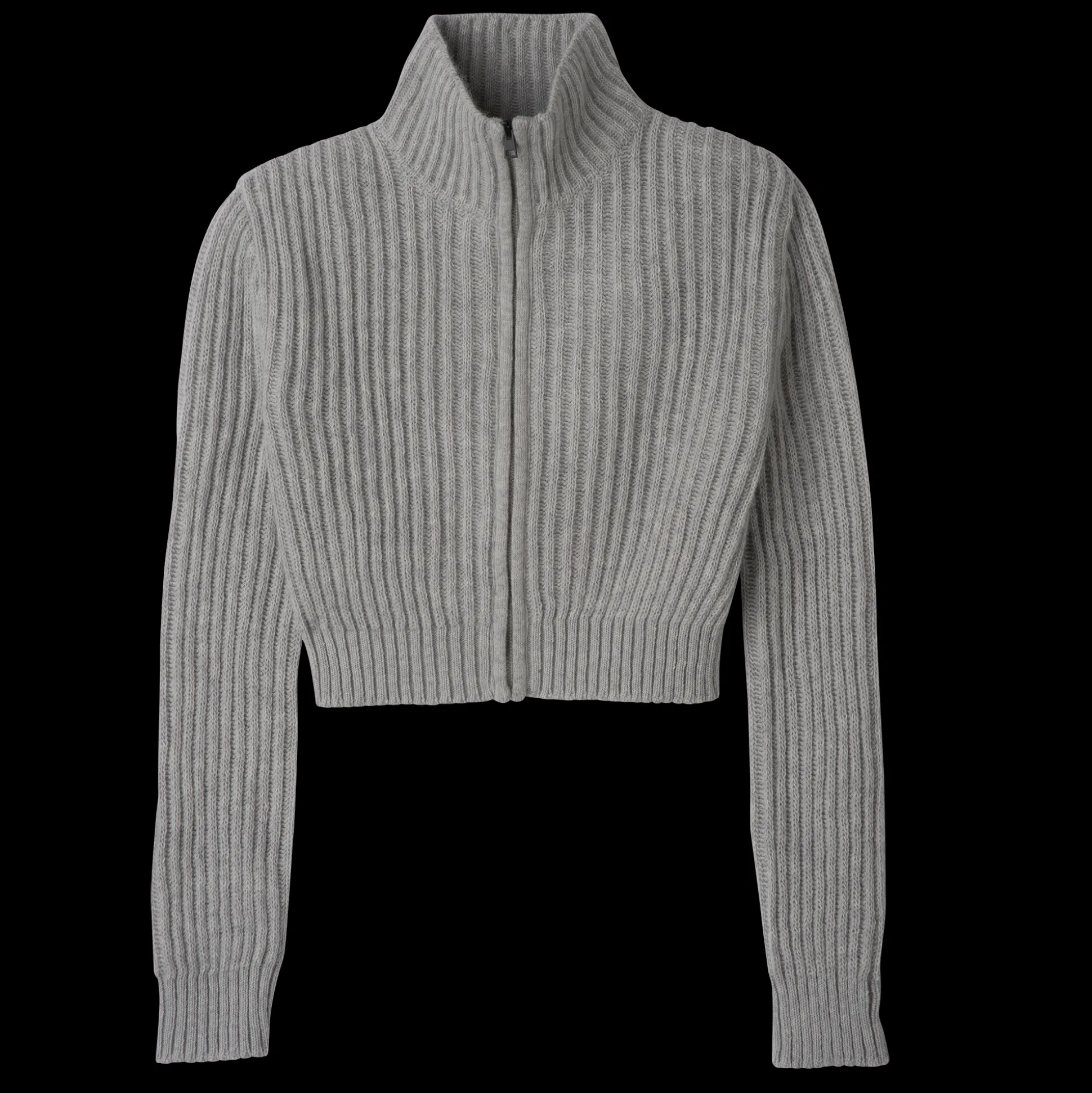 Kurzer Cardigan Mit Reißverschlusskragen