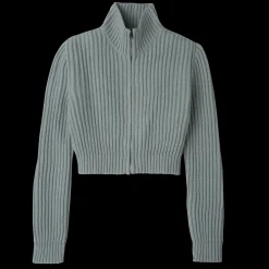 Kurzer Cardigan Mit Reißverschlusskragen