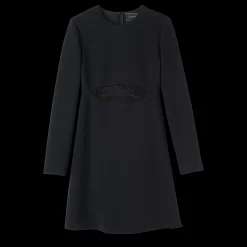 Kurzes Kleid Mit Gürtel-Patch