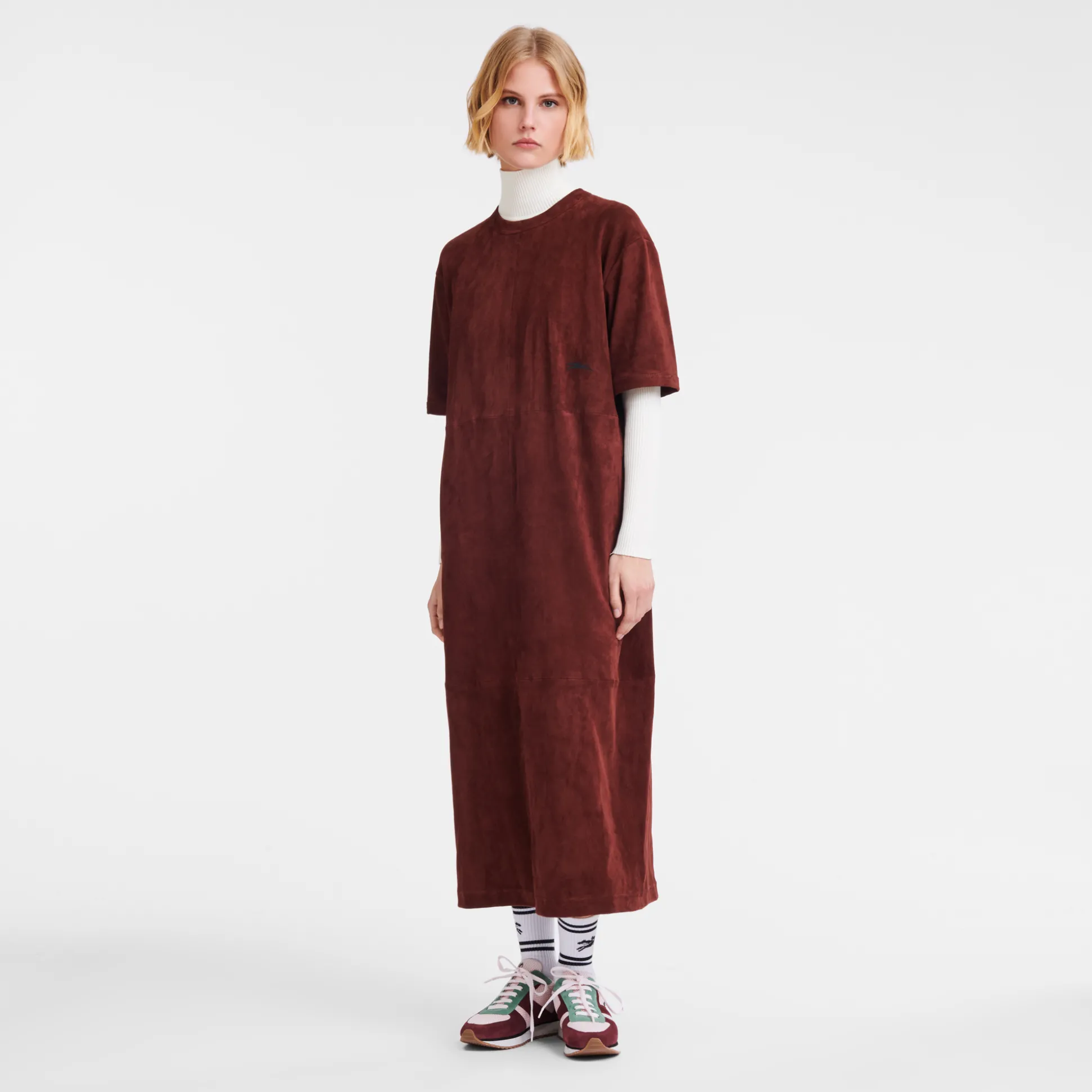 Langes Kleid Aus Leder