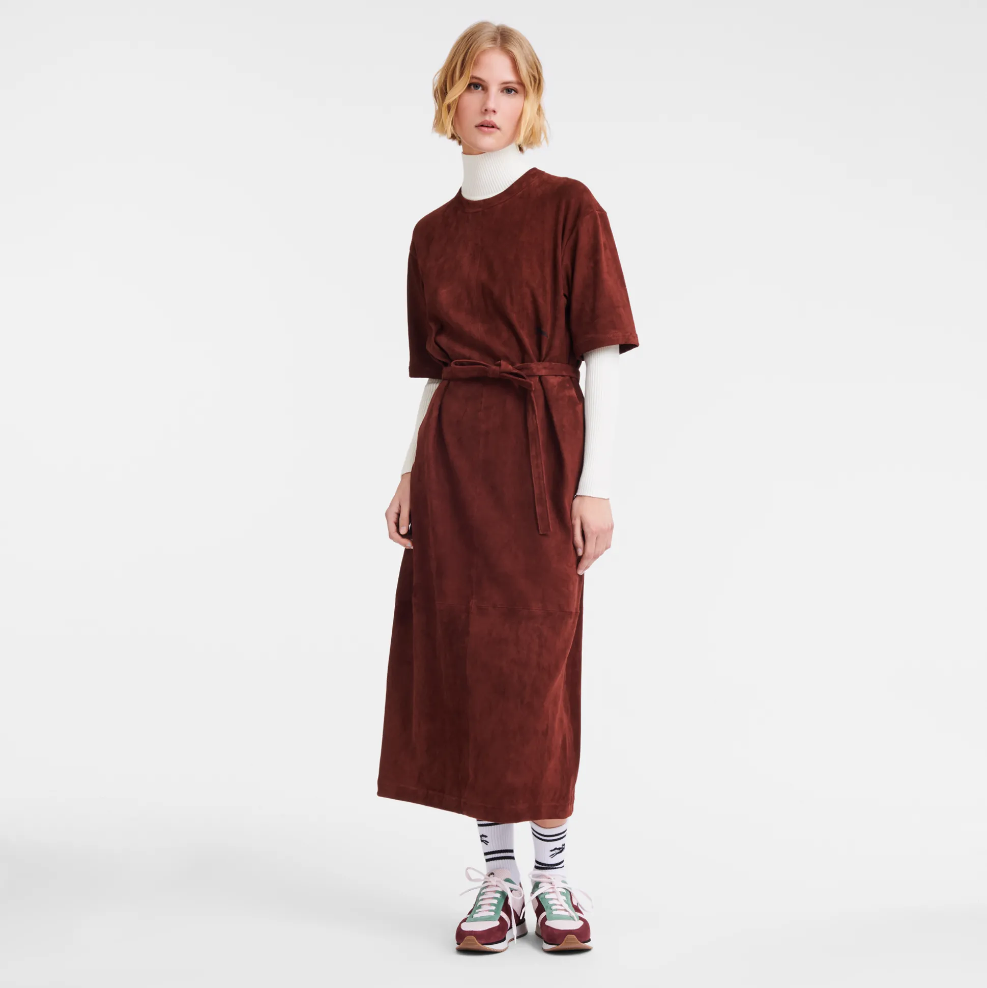 Langes Kleid Aus Leder