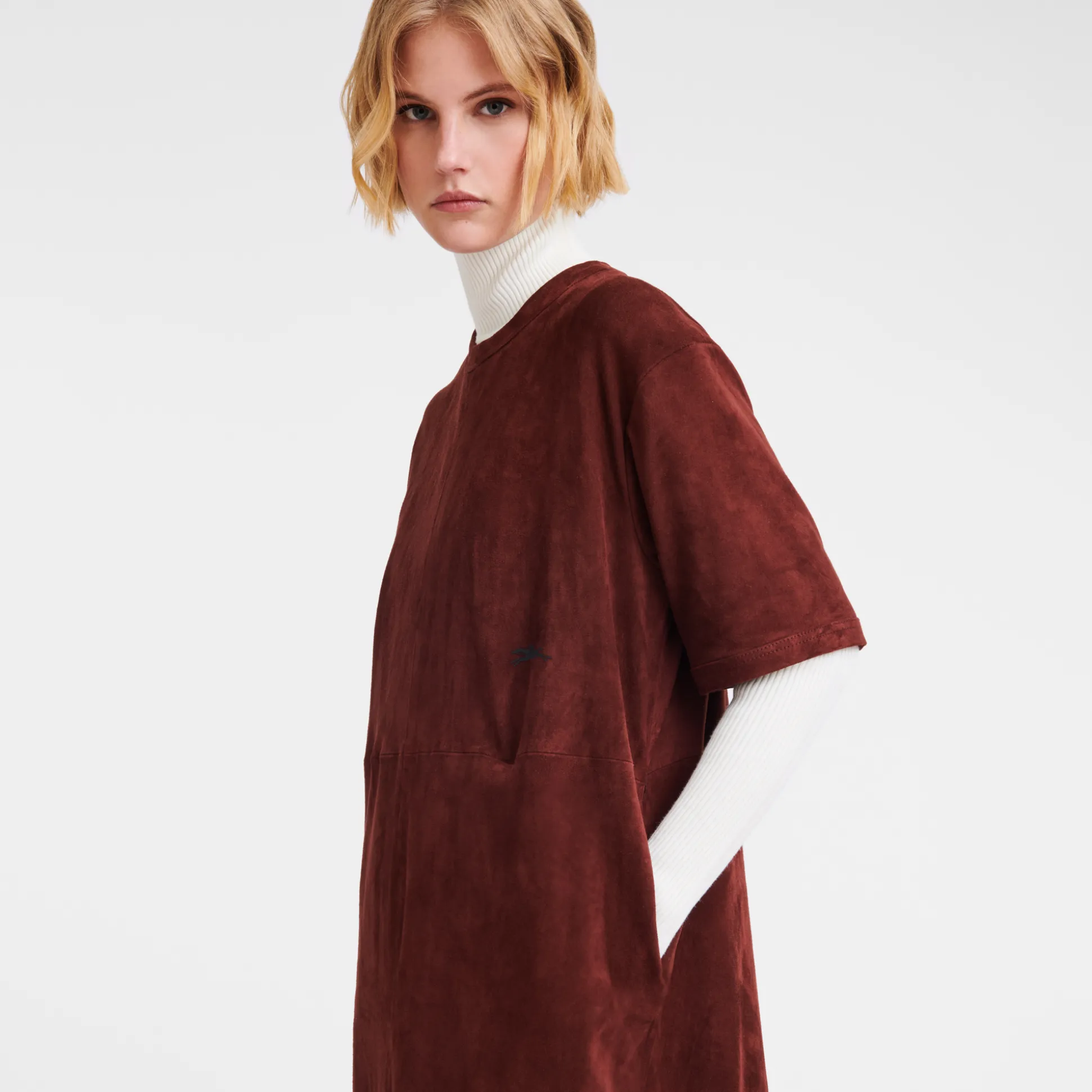 Langes Kleid Aus Leder