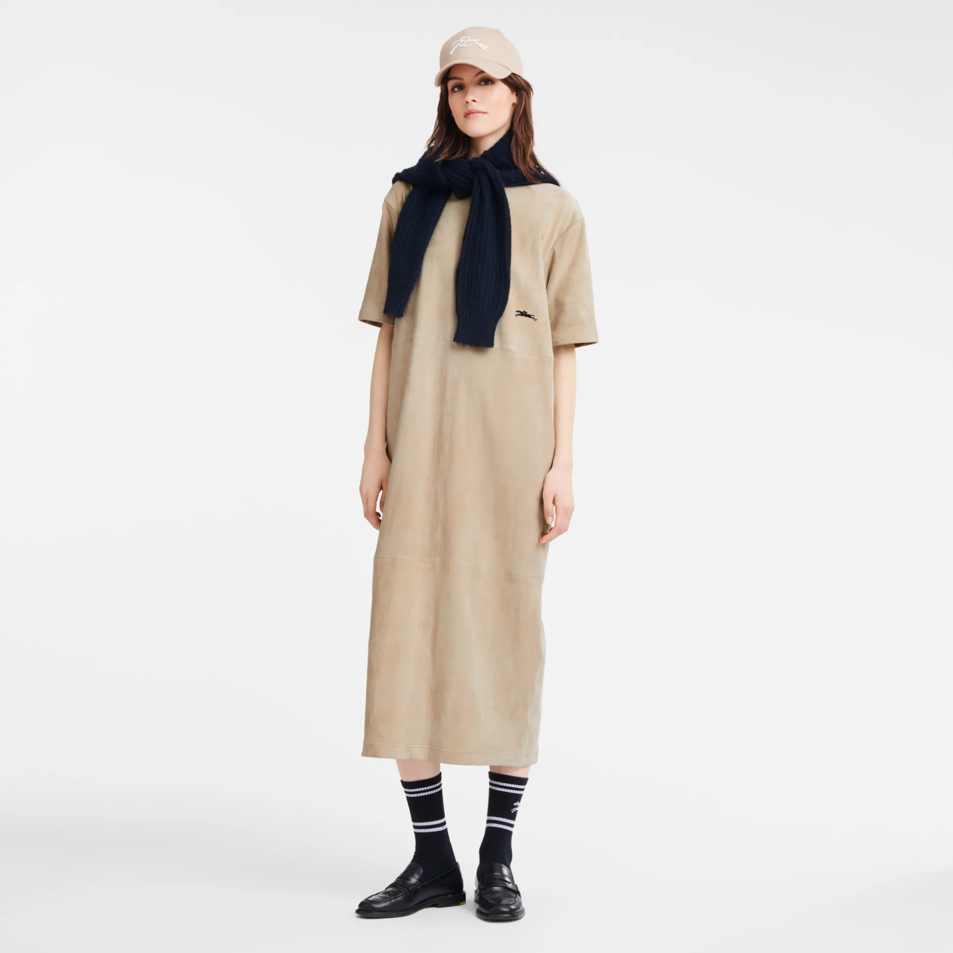 Langes Kleid Aus Leder