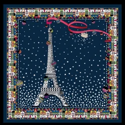 Seidenschal 50 Tour Eiffel Noël Longchamp
