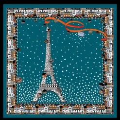 Seidenschal 50 Tour Eiffel Noël Longchamp