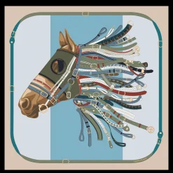 Seidenschal 90 Tête De Cheval