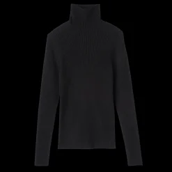 Taillierter Pullover Mit Hohem Kragen