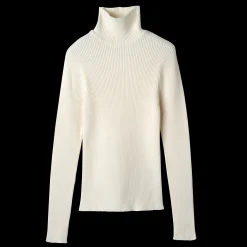 Taillierter Pullover Mit Hohem Kragen